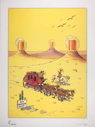 Mirage-Affiche Lucky-Luke-par-Morris-grand-modèle