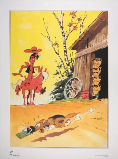 Mousetrap-Affiche-Lucky-Luke-par-Morris-grand-modèle