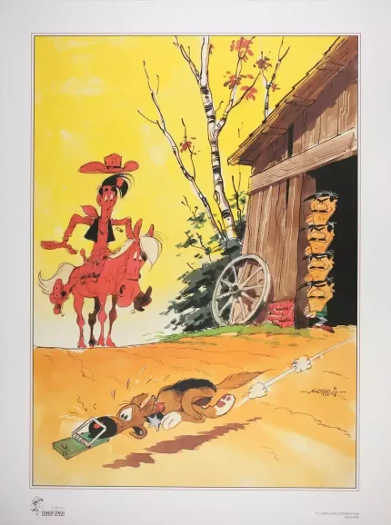 Mousetrap-Affiche-Lucky-Luke-par-Morris-grand-modèle
