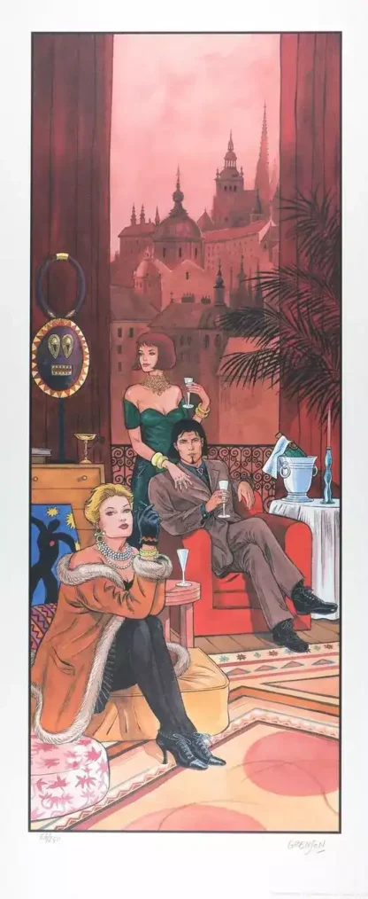 Niklos-Koda-Le-Cocktail-Affiche-offset-signée-par-Grenson