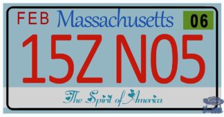 Plaque d'immatriculation américaine, Massachusetts (The Spirit of America)