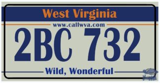 Plaque d'immatriculation américaine, West Virginia (Wild, Wonderful), www.callwva.com