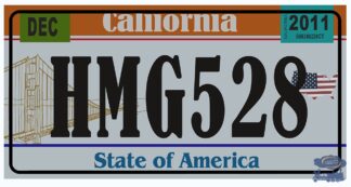 Plaque d'immatriculation américaine, Cafifornia (State of America)