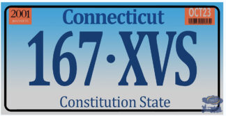 Plaque d'immatriculation américaine, Connecticut (Constitution State)