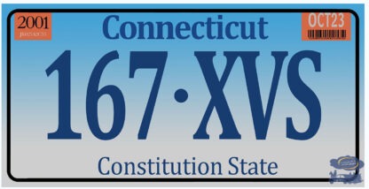 Plaque d'immatriculation américaine, Connecticut (Constitution State)