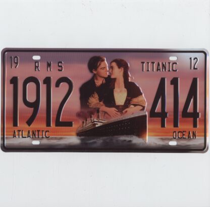 Plaque d'immatriculation américaine, 1912 414, RMS Titanic