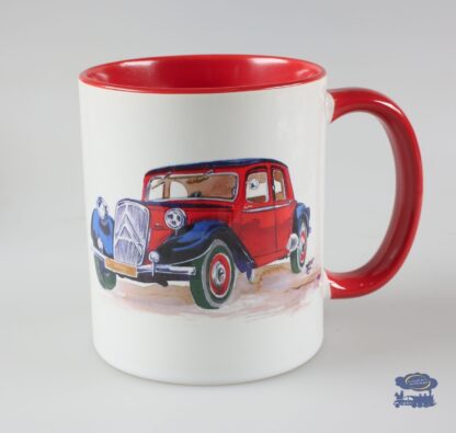 Citroën Traction, Mug Blanc / Rouge