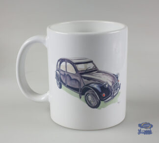 Citroën 2CV Charleston grise, Mug Blanc