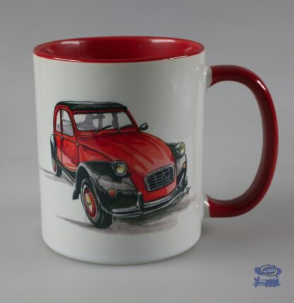 Citroën 2CV Charleston rouge, Mug Blanc / Rouge