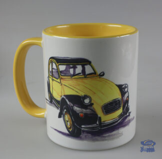 Citroën 2CV Charleston jaune, Mug Blanc / Jaune