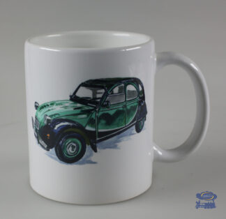 Citroën 2CV Charleston Verte, Mug Blanc