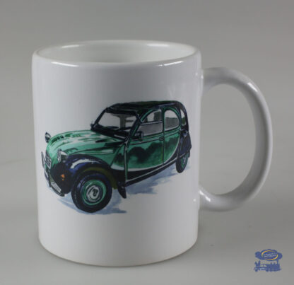 Citroën 2CV Charleston Verte, Mug Blanc