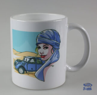 Citroën 2CV Bleu Sahara, Mug Blanc