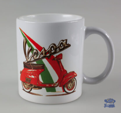 Vespa Rouge, Mug Blanc