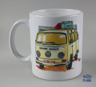 Volkswagen T2 beige, Mug Blanc