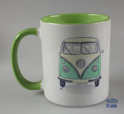 Volkswagen Combi Vert T1, Mug Blanc / Vert