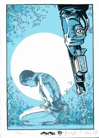 Péché-Mortel-Exécution-Ex-libris-sérigraphié-signé-par-Joseph-Béhé