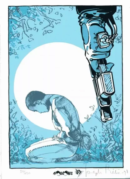 Péché-Mortel-Exécution-Ex-libris-sérigraphié-signé-par-Joseph-Béhé