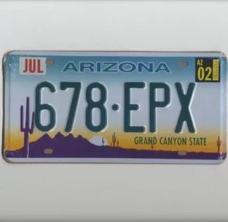 Plaque-immatriculation-américaine-Arizona-Grand-Canyon-State