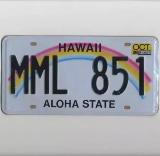Plaque-immatriculation-américaine-HAWAII-Aloha-State