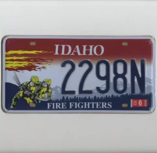 Plaque-immatriculation-américaine-Pompiers-IDAHO-FireFighters