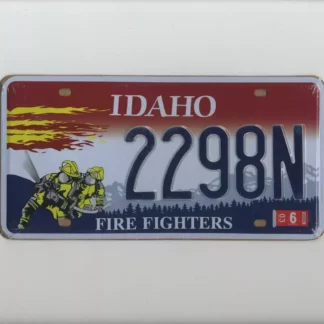 Plaque-immatriculation-américaine-Pompiers-IDAHO-FireFighters