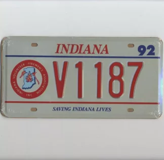 Plaque-immatriculation-américaine-Pompiers-Saving-Indiana-Lives