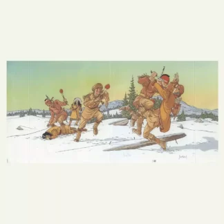 Plume-aux-vents-Combat-dans-la-neige-Jaquette-signée-par-Juillard