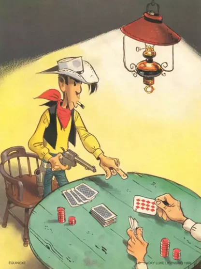 Poker-Affiche-Lucky-Luke-par-Morris-petit-modèle