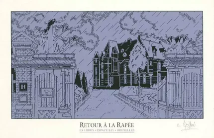 Retour-à-la-Rapée-Le-Manoir-Ex-libris-sérigraphié-signé-par-Goffin