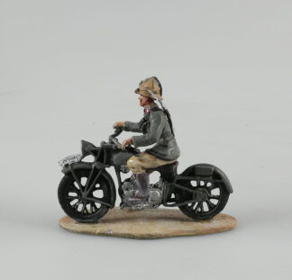 2nd World War, Figurine en métal, Soldat d'infanterie Italien (Lybie - 1940) sur sa Gileria Marte (Abimée à réparer)