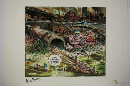 Vuillemin : Affiche offset : Les vacances sont foutues