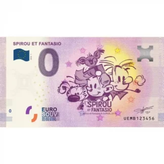 Spirou-Fantasio-Spip-Marsupilami-Billet-de-banque-0-euro