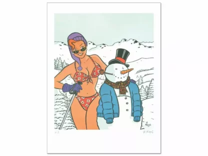 Sports-d-hivers-Affiche-signée-par-Walter-Minus