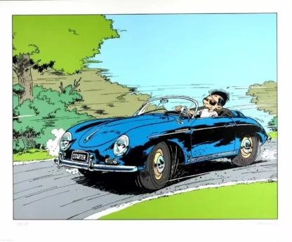 Starter-en-Porsche-Sérigraphie-signée-par-Jidehem