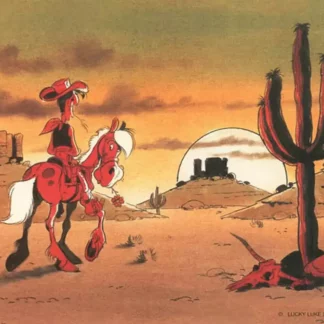 Sunset-Affiche-Lucky-Luke-par-Morris-petit-modèle