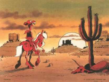 affiche lucky luke sunset petit modèle morris