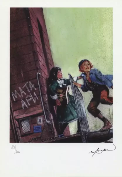 Sur-le-train-Ex-libris-signé-par-Follet