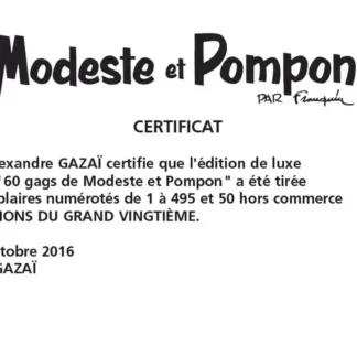 TT-Modeste-Pompom-60-gags-Edition-grand-vingtième-certificat