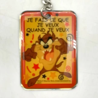 Taz-Je-fais-ce-que-je-veux-quand-je-veux-Porte-clés-métal-Warner
