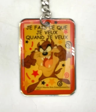 Taz-Je-fais-ce-que-je-veux-quand-je-veux-Porte-clés-métal-Warner