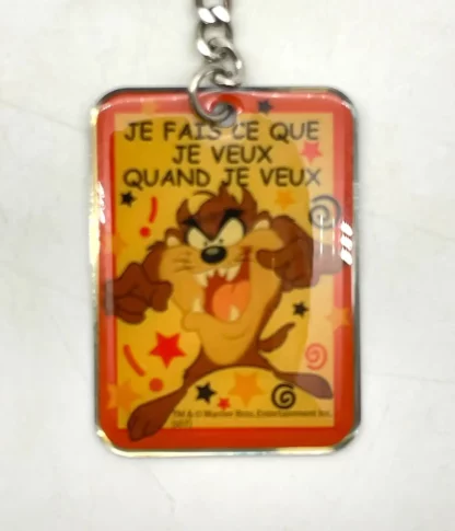Taz-Je-fais-ce-que-je-veux-quand-je-veux-Porte-clés-métal-Warner