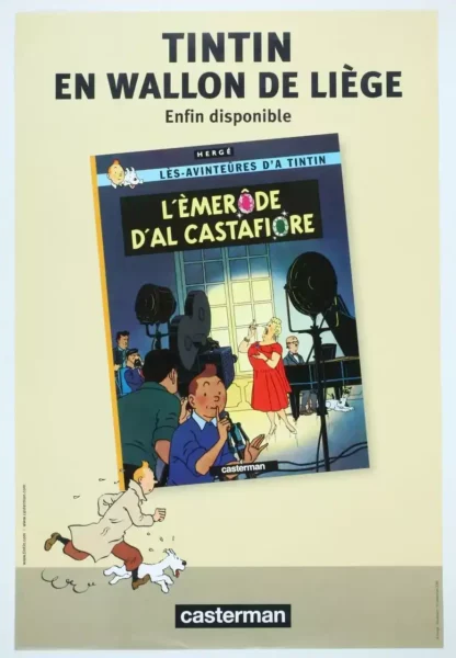 Tintin-Affiche-publicitaire-en-wallon-de-Liège