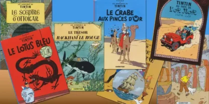Tintin-Collection-des-7-albums-pour-le-journal-Belge-Le-Soir