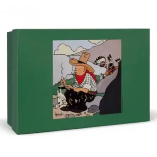 Tintin-en-Amérique-et-indien-Collection-VO-par-Hergé-Boite-verte
