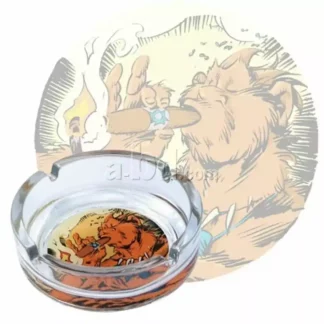 Trolls de Troy cendrier en verre Troll au cigare