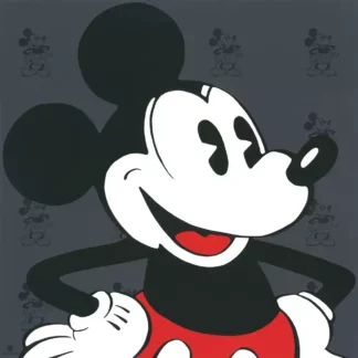 Visage-Mickey-gris-Sérigraphie-Disney