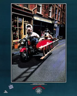 Wallace-et-Gromit-Affiche-offset-Side-car-A-close-Shave