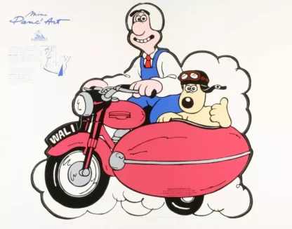 Wallace-et-Gromit-side-car-Pancarte-décorative