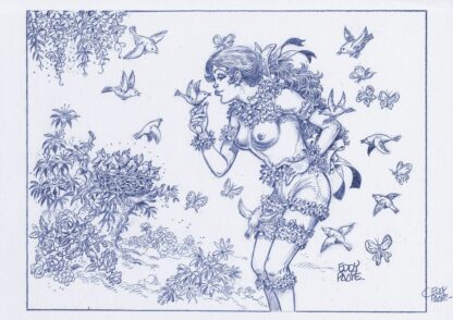 Luc Orient, Eddy Paape, Affiche offset signée, Laura, les oiseaux et le nid
